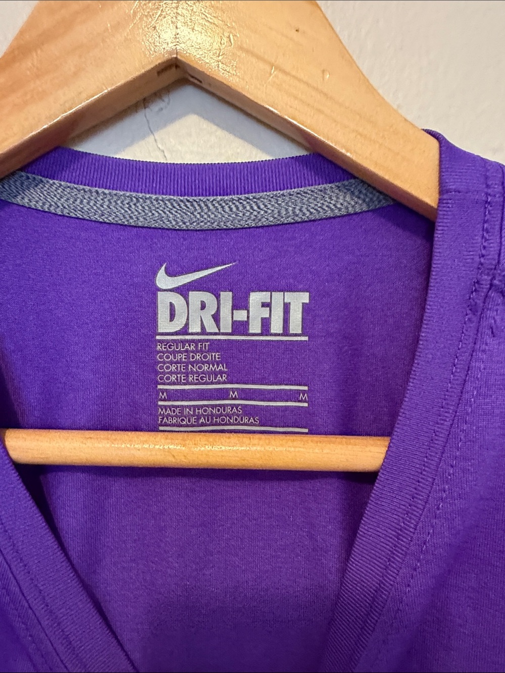 Nike Women's Purple Dri-FIT Short Sleeve Tee - Picture 3 of 4